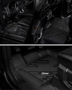 3W Floor Mats Fit for 2015-2025 2026 Ford F150 / F-150 Lightning SuperCrew Cab, TPE All Weather Heavy Duty Floor Liner Custom Fit Accessories Car Liners (with Original Folding Under-Seat Storage Box)
