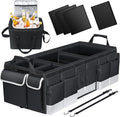 Oasser Trunk Organizer with Cooler Bag 95L, Bearing 110lb No Deformation, Collapsible with Multi Compartments, Removable