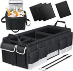 Oasser Trunk Organizer with Cooler Bag 95L, Bearing 110lb No Deformation, Collapsible with Multi Compartments, Removable