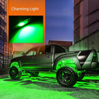Nilight LED Rock Light 6PCS Underglow Wheel Well Pods Waterproof Exterior Underbody Roof Rack Side Lamps for Car Truck Pickups ATV UTV SUV Motorcycle Boat, Green Color