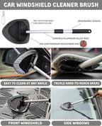 18Pcs Professional Car Interior Detailing Kit All-in-One Cleaning Tools for Windows, Dashboard, Vents, Windshield Cleaner Bru