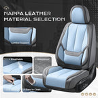 Coverado Seat Covers, Car Seat Covers Front Seats, Leather Seat Covers for Cars, Car Seat Protector Waterproof, Gray Car Seat
