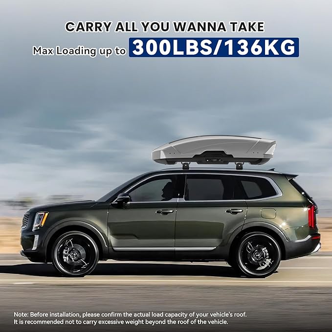 FLYCLE 300Lbs Roof Rack Cross Bars Compatible with KIA Telluride 2019-2025 S SX SX-P EX, Lockable Cross Bars Roof Rack Cargo Bars for Luggage Kayak Bikes Canoe Ski Snowboard