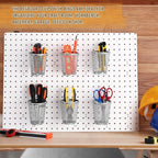 Spakon 6 Sets Pegboard Cups with Ring Hook, Peg Board Baskets Bin Holder Organizer Accessories Pegboard Pencil Cup Multipurpo