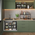 NETEL Adjustable Under Sink Organizers and Storage,Pots and Pans Organizer Under Kitchen Cabinet,Pan Lid Organizers Inside Ca