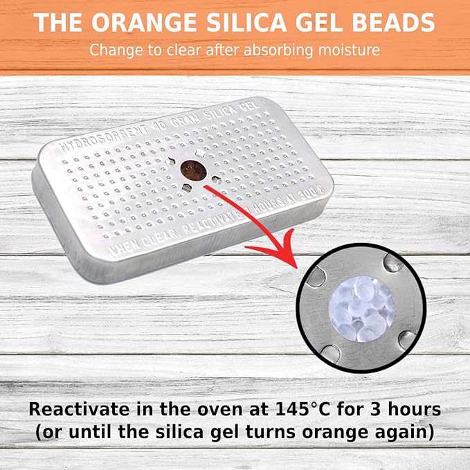 HYDROSORBENT OSG-40 Silica Gel Dehumidifier Desiccant 40 Gram Orange