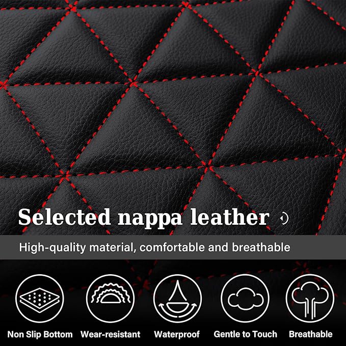 Coverado Seat Covers for Dodge Ram, Waterproof Front Car Seat Covers for Truck Compatible with 2002-2026 Dodge Ram 1500 2500 