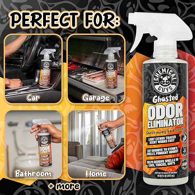 Chemical Guys SPI23216 Ghosted Complete Interior Vehicle Odor Eliminator, Great for Cars, Trucks, SUVs, RVs, Home, Office & M