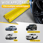 ROBLOCK 18" Parking Stopper for Garage, Car Stopper for Garage Precision Stopping, Heavy Duty Parking Block with Reflective Strips, Suitable for Car, SUV, Easy Install, 2 Packs, Yellow