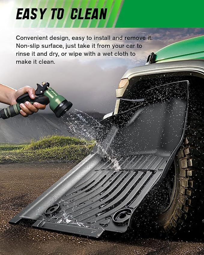 VIWIK Floor Mats Fit for Nissan Rogue 2025 2024 2023 2022 2021 (No Sport Models), Car Mats All Weather Custom Floor Liners Front & Rear, TPE Rubber Car Accessories Black