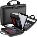 Fireproof File Organizer with Lock, Hard Case Fireproof Document Box with 13 Pockets Accordion File Folder, Important Documen