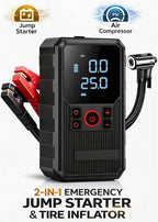 Car Jump Starter with Air Compressor, 4000A Portable Jump Starter for Dead Battery, 150 PSI Tire Inflator with Auto