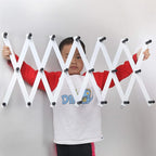 WEBI Accordion Wall Hanger,Expandable Wooden Coat Rack,Accordion Hat Rack for Wall for Hats,20 Peg Hooks,Black White,2 Packs