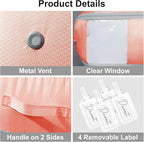 Comforter Storage Bag - Large Capacity Blanket Storage Bags 3-Layer Ultra Space Saving Self Compression Organizer, Washable C