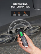 AstroAI Digital Tire Pressure Gauge, 230 PSI 4 Settings Heavy Duty for Car Bicycle with Larger Backlit LCD Flashlight and Non-Slip, Black