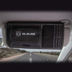 Plasticolor 006197R01 RAM Logo Car Truck or SUV Sun Visor Organizer, Auto Interior Pocket Organizer, Registration and Document Holder, Personal Belonging Sunglass Storage Pouch Organizer