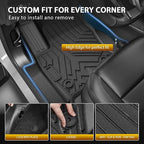 Powerty Floor Mat for Toyota 4Runner 2025 2026, All Weather TPE Custom Trunk Cargo Mat Liner with Backrest Mat Replacement for Toyota 4Runner Accessories (Fit 5 Seats,Not for Hybrid Model)