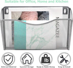 EASEPRES 6 Single Pocket Mesh Hanging File Organizer, Vertical Wall Mounted Magazine File Holder, Mount Basket Mail Paper Doc