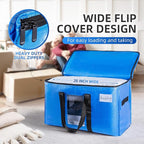 TAILI Extra Large Moving Bags, 12 Pack Blue Heavy Duty Totes for Storage with Visible Window, Wrap Around Handles, Storage Ba