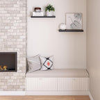 Ballucci Floating Shelves, 24" Wood Wall Shelf Set of 2, with Invisible Brackets for Bathroom, Living Room, Bedroom, Kitchen,