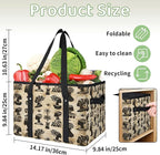 Reusable Grocery Bag, Foldable Large Shopping Tote Bag for Groceries Kitchen Picnic Car Trunk