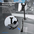 ARKON Mounts - Car Seat Rail Tablet Mount and Holder | Heavy-Duty for Car/Truck | Adjustable Angle & Height | Easy Installation & Removal | 22-inch Arm for Enhanced Accessibility & Convenience