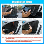 ZATOOTO Tesla Model Y Window Shades for Rear Window - Car Window Covers Transparent Static Cling Film | Blocks 90% UV & Heat | No Adhesive, Easy Install | Enhanced Visibility, Interior Protection