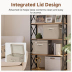 StorageWorks Storage Boxes with Lid, Collapsible Storage Bins with Handles, Stackable Closet Organizers for Shelves, and Bedr