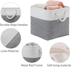 MidmmVick 12 x 12 Inch Cube Storage Bins, 6 Pack Large Collapsible Fabric Storage Bin with Ropes, Foldable Storage Cubes for 