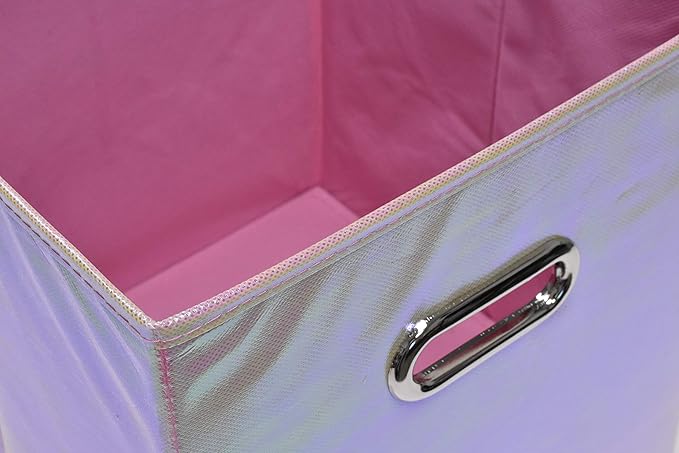 Handy Laundry 6-Pack Foldable Cube Storage Bins – Decorative Collapsible Organizer for Shelves, Closets, Underbed, Clothes, o