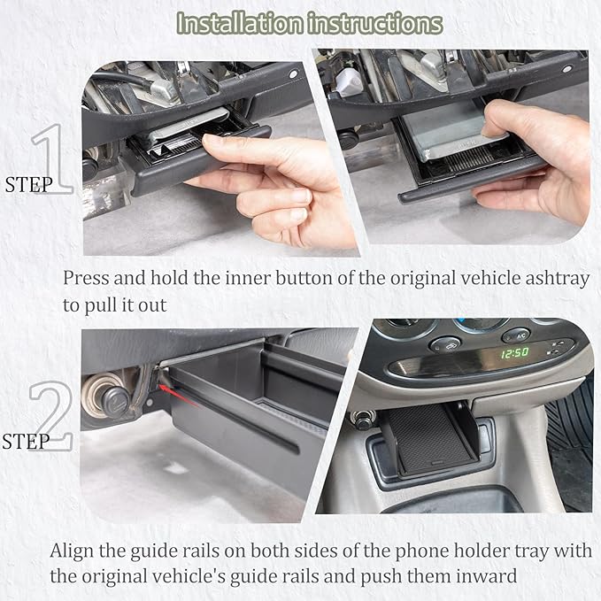 JDMCAR Center Console Organizer for 2000-2006 Toyota Tundra / 2001-2007 Sequoia, OEM 74102-0C010-E0 Replacement, ABS Storage Tray with Non-Slip Silicone Mat, Phone & Small Items Holder
