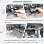 JDMCAR Center Console Organizer for 2000-2006 Toyota Tundra / 2001-2007 Sequoia, OEM 74102-0C010-E0 Replacement, ABS Storage Tray with Non-Slip Silicone Mat, Phone & Small Items Holder