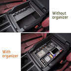 JDMCAR Center Console Organizer Compatible with Ford F150 Accessories 2024 2023 2022 2021,Center Console tray for F-150 Interior Accessories, Matte Black -(Full Console w/Bucket Seats ONLY)