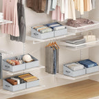 DIMJ Trapezoid Storage Bins, Closet Storage Bins with Handle, Foldable Closet Organizers and Storage Baskets for Toys, Books,