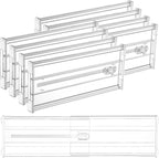 Vtopmart 8 Pack 6" Tall Upgrade Drawer Dividers for Big and Deep Drawer, 12.8"-22.3" Adjustable Expandable Dresser Drawer Org