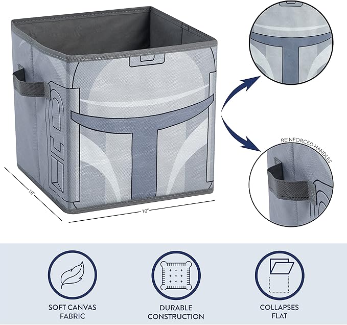 Star Wars The Mandalorian Grogu aka The Child Collapsible Storage Cubes, Set of 2, 10"x10"