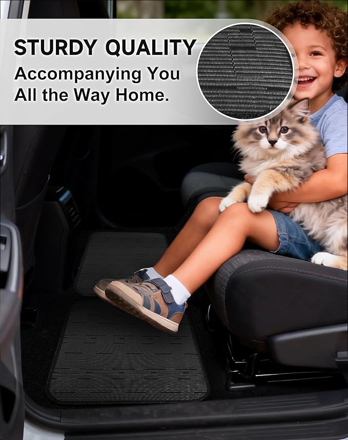 Ultra Durable Car Floor Mats, Premium PVC Coil All-Weather Automotive Floor Mats, Universal Fit with Anti-Slip Nibbs Backing,