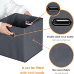 Yunkeeeper storage bins Cubes, Fabric Cube Organizer with Handle, Foldable Cube Bins for Cloth or Accessary Storage, 11x11x11