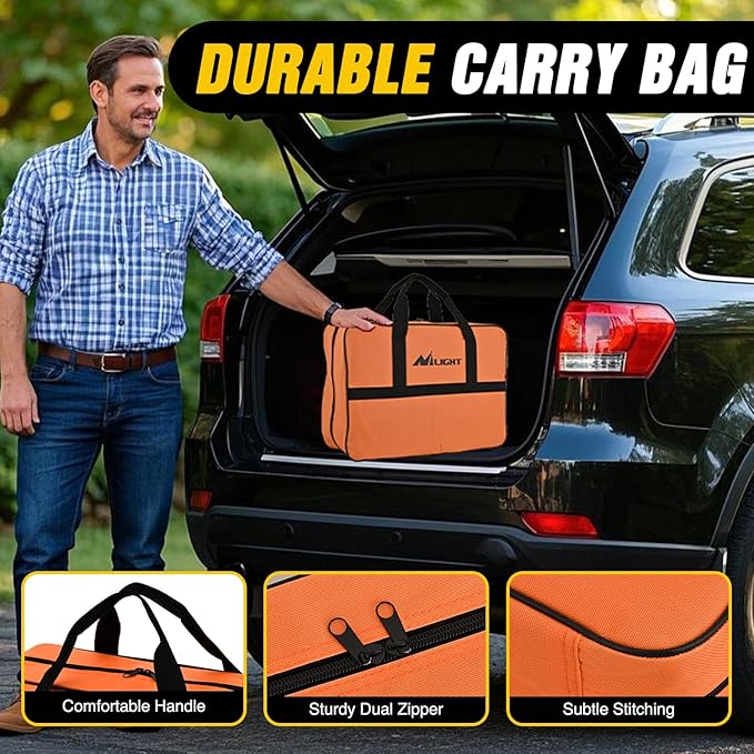 Nilight Car Emergency Kit with Jumper Cable Air Compressor Tire Repair Essential Tools First Aid Alligator Connector Electric