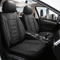 Leather Car Seat Covers Front Pair, Waterproof Faux Leather Seat Covers for Cars, Non-Slip Car Interior Covers Universal Fit 