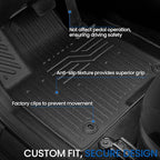 Floor Mats Set for Hyundai Tucson 2022-2025 2026 Gasoline Version (Not fit Hybrid), All Weather TPE Cargo Liner Backrest Mat Trunk Mat Door Sill Guards Accessories (Gas Model)