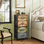 WLIVE Dresser with 4 Drawers, Storage Tower, Organizer Unit, Fabric Dresser for Bedroom, Hallway, Entryway, Closets, Sturdy S