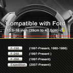 West Llama Car Steering Wheel Cover for Ford F-150, F-250, F-350, Expedition (Gray+Black-Large Size)
