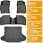Floor Mats for Toyota Prius 2004-2007 2008 2009, Custom Fit for 2nd Gen Prius, for Prius c & Prius v, TPE Non-Slip Waterproof Front & 2nd Row & Cargo Liner Car Accessories