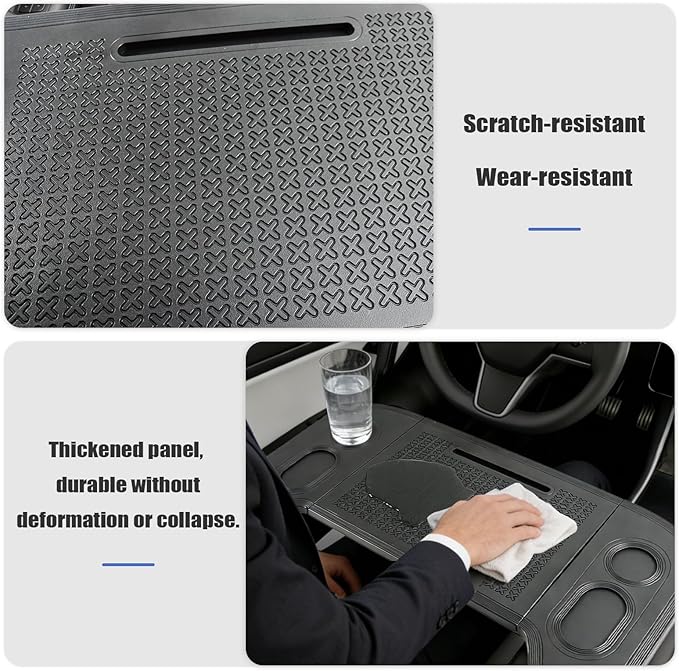 GearUp Car Table Tray for Eating Foldable Car Food Tray Multipurpose Car Desk for Laptop, Eating Food, Writing