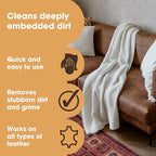 Furniture Clinic Leather Cleaner | Non-Toxic | Removes Dirt & Grime | All-Purpose Cleaning Solution for Couches, Car Seats, P