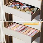 Joyoldelf Sock Organizer Drawer Organizer - 2 Packs Underwear Organizer, 24 Cells Collapsible Closet Organizers and Storage S