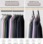 MORALVE Space Saving Hangers for Closet – 4 Pack European Beechwood 6-Tier Shirt Organizer with 360° Swivel Hook – Collapsibl