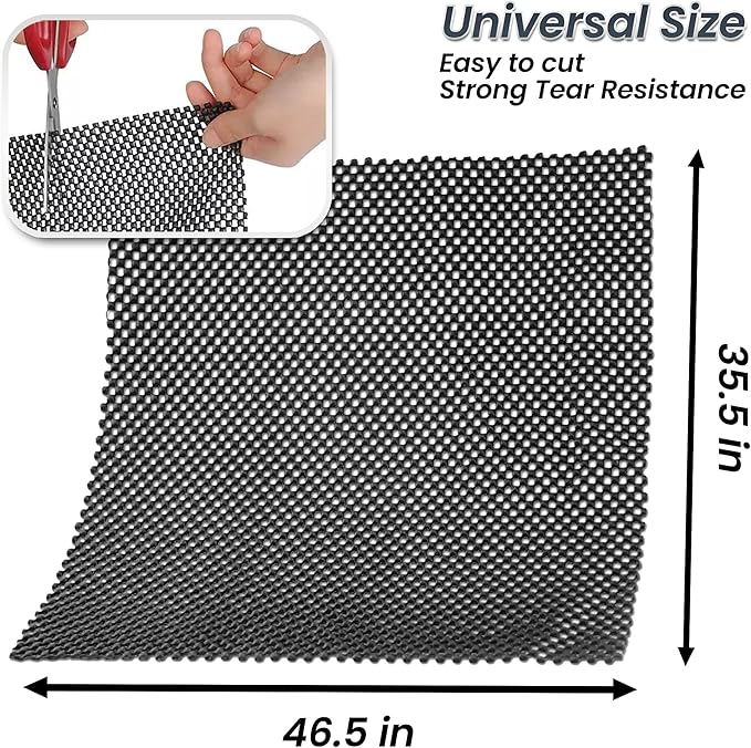 Zento Deals Extra Strong Car Roof Mat for Cargo Bag - Mesh Rubber Mat for Car Roof Carrier Bag-Anti-Slip, Extra-Cushioning, Car Roof Padding, and Home Rubber Mat, Grip, Universal Usage, Car Roof Racks