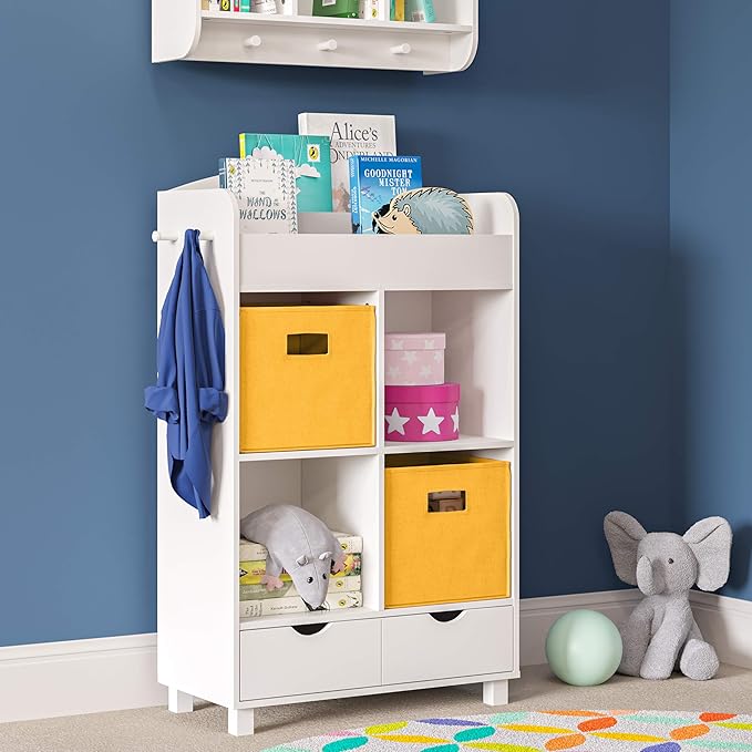 RiverRidge Folding Storage Bins with Handles Golden yellow Cube Storage Organizer for Closet, Bedroom & Playroom - Closet Org